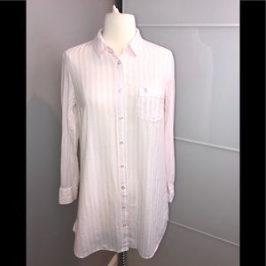 Victoria’s Secret- Sleep shirt- Pink striped- XS